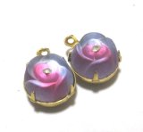 画像: Froseted Amethyst/Rose Rose FB Stone 10mm(セット済み）