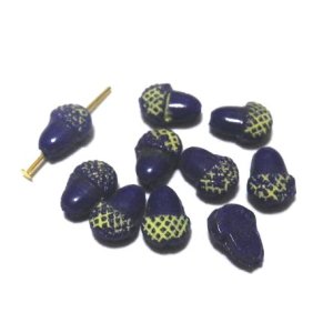 画像: Opaque Navy Acorn Beads 6*5mm (10個入り）