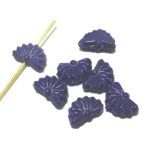 画像: Opaque Navy Fan Beads 5*8mm