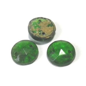 画像: Green Sew on Beads　9mm (2個入り）