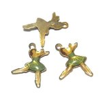 画像: Enamel Ballerina Charm (Lt.Green) 17*14mm