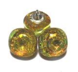 画像: Lampwork Button Orange 10mm