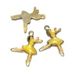 画像: Enamel Ballerina Charm (Yellow) 17*14mm