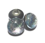 画像: Lampwork Button Lt.Green/Pink 10mm