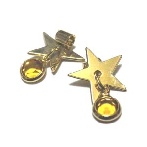 画像: Star Charm/w Topaz Stone 15*11mm