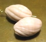 画像: Pink Textured Oval Beads 22*14mm 