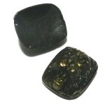 画像: Black and Gold Lion Head FB Stone 14*12mm