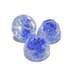 画像: Clear/Sapphire Clacked FB Round Stone 8mm