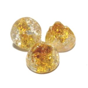 画像: Clear/Topaz Clacked FB Round Stone 8mm