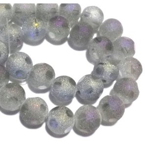 画像: Matte Grey/Vitrail Medium Window Beads8mm (5個入り）