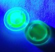 画像2: 2hole Uranium Glass Round Beads 21mm