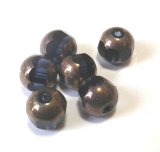 画像: Boronz Round Bead/w Montana Window 8mm (5個入り）