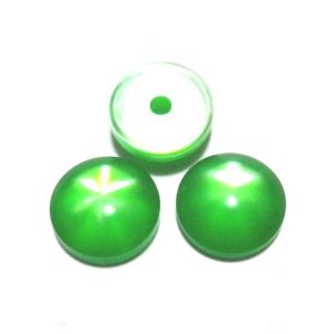 画像: Green Round Star FB Rsein Stone 10mm  (2個入り)