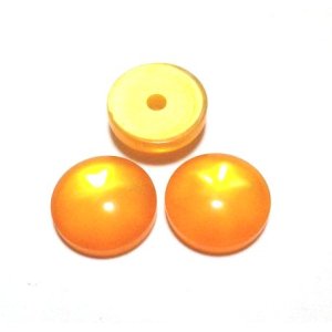 画像: Orange Round Star FB Rsein Stone 10mm  (2個入り)