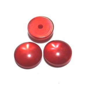 画像: Red Round Star FB Rsein Stone 10mm  (2個入り)