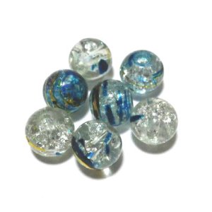 画像: Blue/Crystal Multi Color Beads 8mm (5個入り）