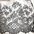 画像1: French Antique Black Lace 39cm×195cm