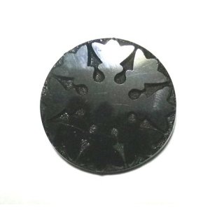 画像: Antique Jet Glass Button 31mm