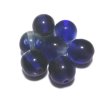 画像1: Blue/Green Uranium Glass Round Beads 7.5mm