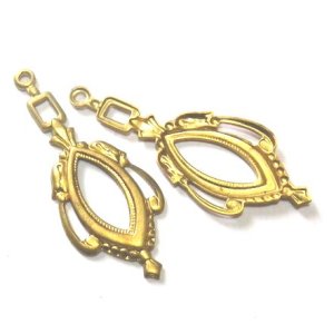 画像: 1ring Art Nouveau Dangle 36.5*13.8mm