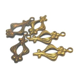 画像: Art Nouveau Tiny Charm 12.7*6.4mm(2個入り）