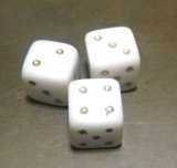 画像: White Dice Stoene (3個入り)