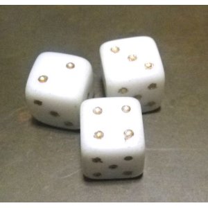 画像: White Dice Stoene (3個入り)