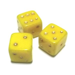 画像: Yellow Dice Stoen (3個入り)