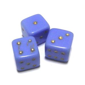 画像: Lt.Blue Dice Srtoen (3個入り)