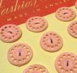 画像1: Vintage Aclilic Pink Buttons 20.5mm (4個入り）