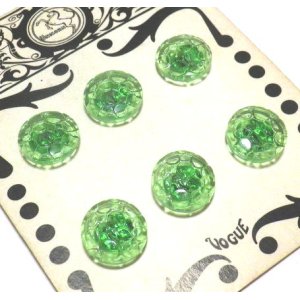 画像: Green Textuerd Glass Button 13mm