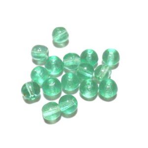 画像: Uranium Glass Round Beads 4*5mm(10個入り）