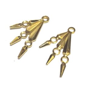 画像: Gold Toned Allow Charm 30*20mm (2個入り）