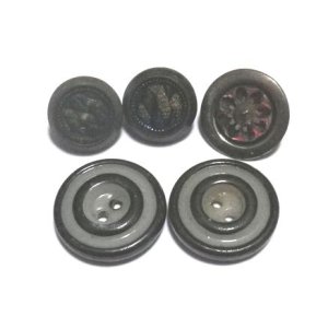 画像: Vintage & Antique Buttons SET (5個入り、11.3-15.9mm)