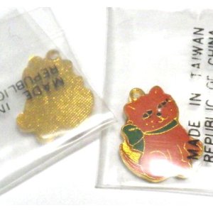 画像: Enamel Cat Charm 16.5*12mm (2個入り） 