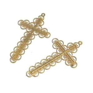 画像: Filigree Cross Charm 43*25mm