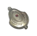 画像: Vintage Red Stone Metal Charm