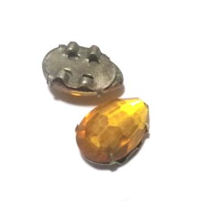 画像: Antique Topaz Pear Rose montee 12.7*8.8mm