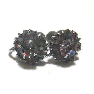 画像: Vintage Iris Glass Earrings