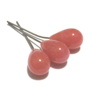 画像: Dark Pink Drop Wired Beads