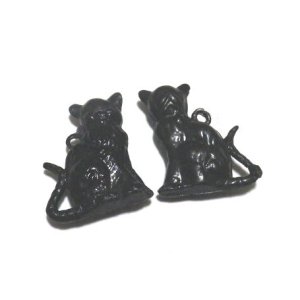 画像: Black Cat Charm 19*16mm