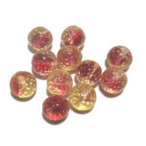 画像: Yellow/Ruby Round 8mm (4個入り）