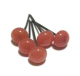 画像: Dark Pink Round Wired Beads