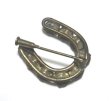 画像2: Antique Paste Horseshoe Brooch