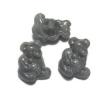 画像: Vintage Grey Bear Gass Button 13.5*10.5mm