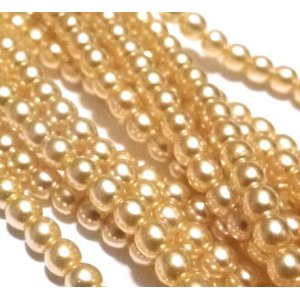 画像: Beige Pearl Strand 3mm 1本（27cm)