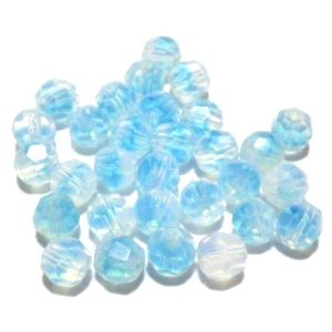 画像: Lt.Blue Givre Beads 6mm (10個入り）　