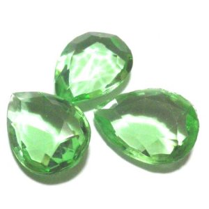 画像: Peridot Pear 18*13mm  (2個入り）