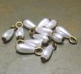 画像: White Pearl Drop 6*3mm (10個入り）