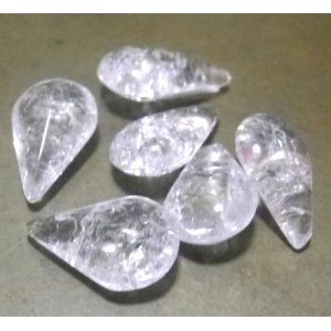 画像: Crystal Clackle Drop 13*7.8mm  (5個入り）